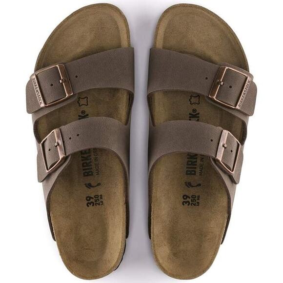 Birkenstock Arizona Birko-Flor Sandals Slides Birkibuc Mocha Men’s Size 10 NWT